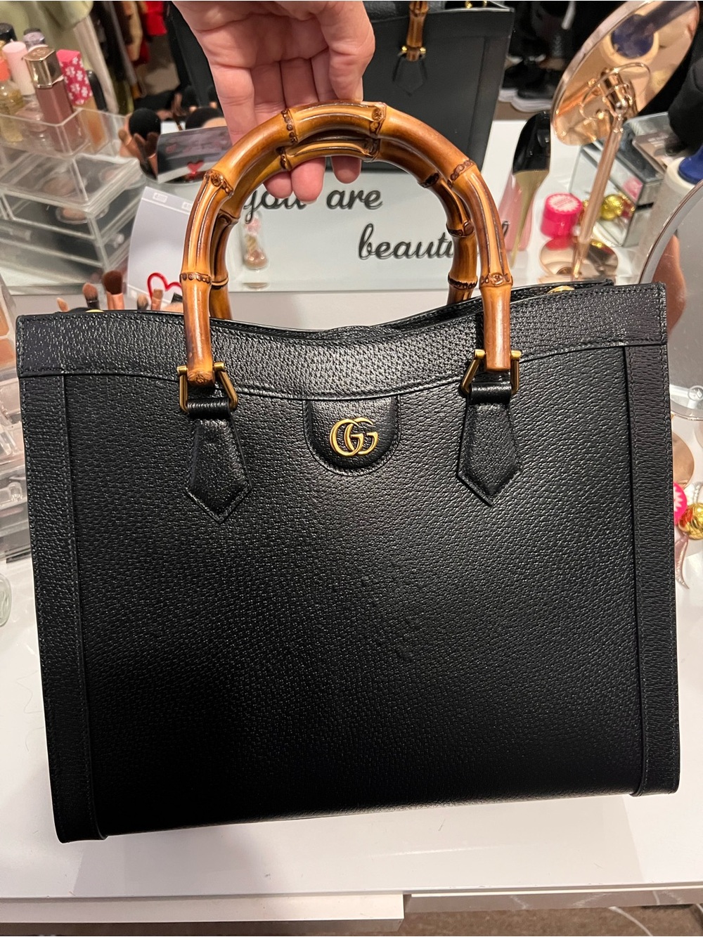 Gucci Diana Medium Tote Bag (Style 678842 U3ZDT 1260) - Picture 3 of 7